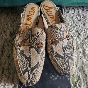Sam Edelman Linnie Bit Mule Loafer Women's 8 Multicolor Snakeprint